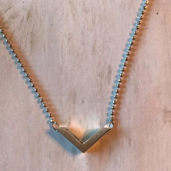 Alex Woo Sterling Silver Chevron Pendant Necklace